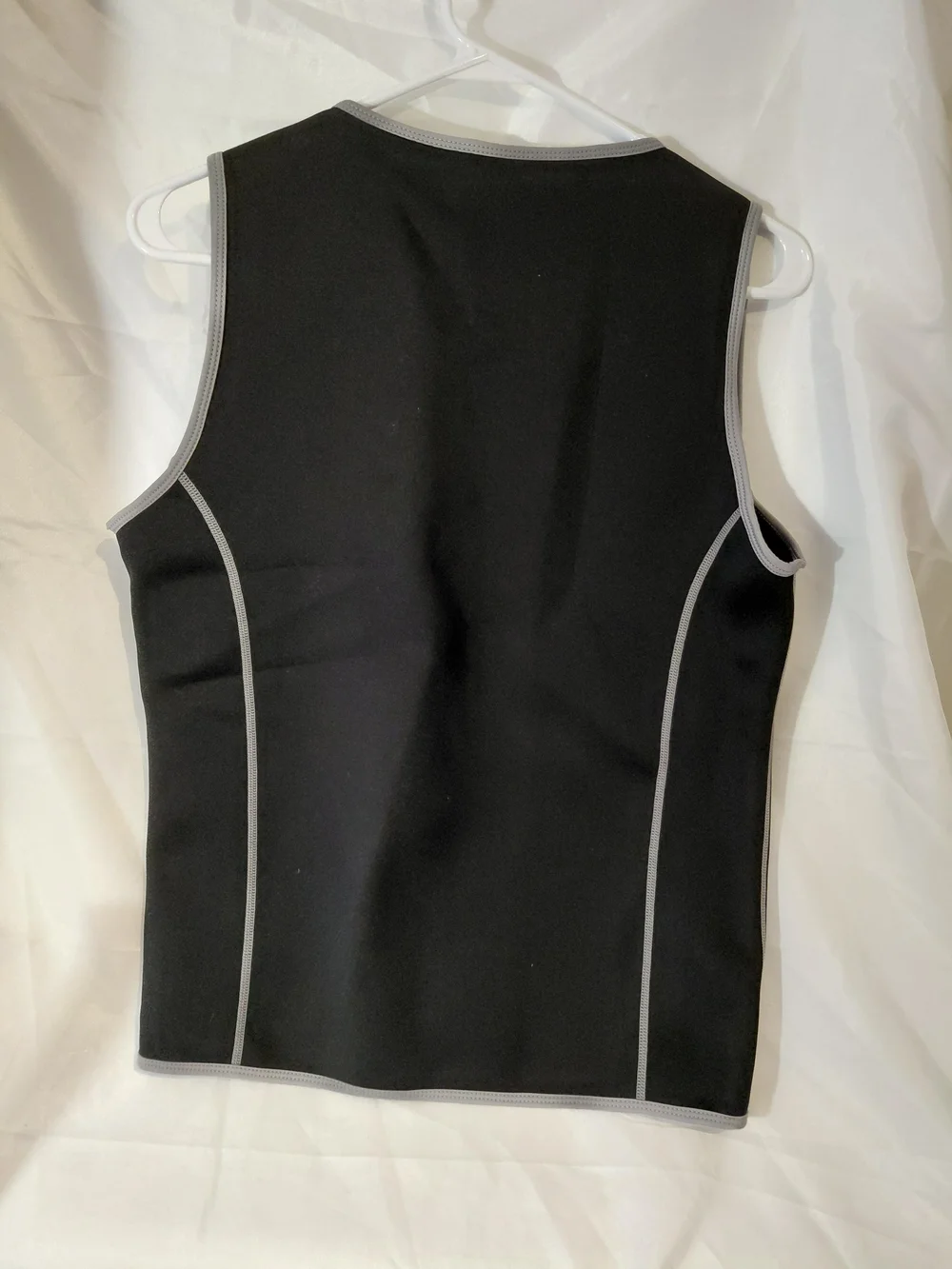 SaunaFX Men's Black Zip-Front Sweater Vest - Thermal Undershirt